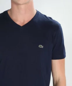 Lacoste T-shirt Basique - Navy Blue -Lacoste Soldes Magasin 017d4c145d8e4e7bbaba3f8396a47665