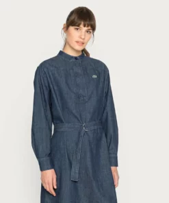 Lacoste Robe En Jean - Medium Blue