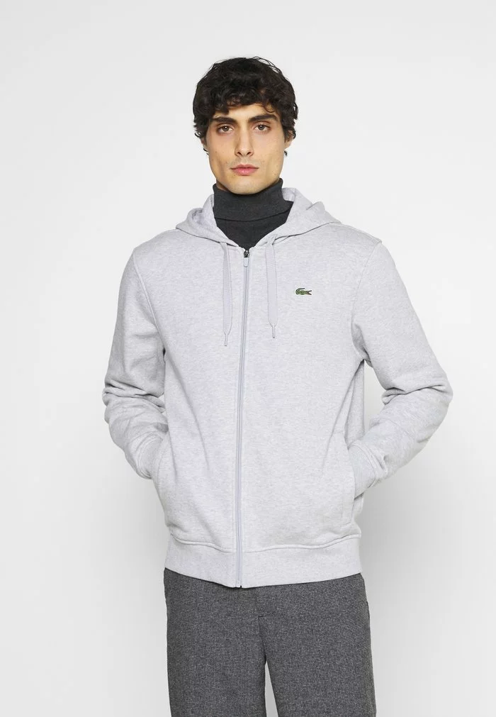 Lacoste CLASSIC HOODIE - Sweatshirt - Silver Chine/elephant Grey 1 Lacoste CLASSIC HOODIE - Sweatshirt - Silver Chine/elephant Grey