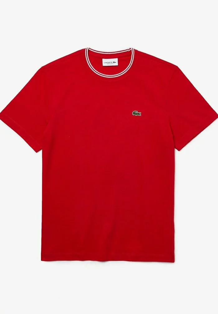 Lacoste T-shirt Basique - Rouge/blanc 6 Lacoste T-shirt Basique - Rouge/blanc – Image 6