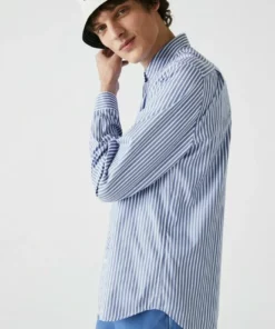 Lacoste Chemise - Blanc / Bleu -Lacoste Soldes Magasin 0a88157bfbe245a780a07f61a541c51f