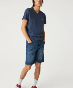 Lacoste T-shirt Basique - Bleu Chine