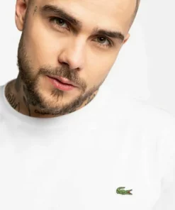 Lacoste T-shirt Basique - White -Lacoste Soldes Magasin 127345fbfeda443d83bf3704066bf182