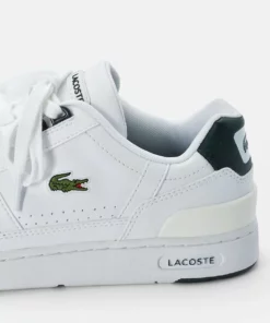 Lacoste T-CLIP - Baskets Basses - White/dark Green -Lacoste Soldes Magasin 1445be65b5cc44bcb11dd69d63833836