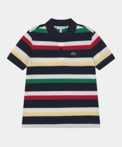 Lacoste T-shirt Imprimé - Navy Blue/white/infra Red/summer Napolitan Yellow