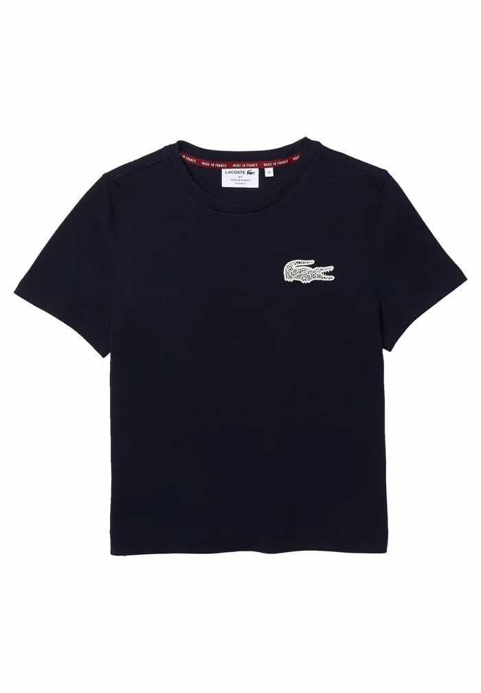 Lacoste DAMES - T-shirt Imprimé - Bleu Marine 6 Lacoste DAMES - T-shirt Imprimé - Bleu Marine – Image 6