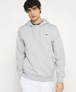 Lacoste Sweat à Capuche - Argent Chine/elephant