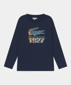 Lacoste TEE TURTLE NECK - T-shirt à Manches Longues - Marine/multi-coloured