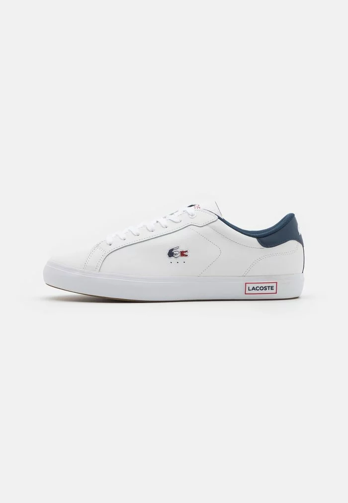 Lacoste POWERCOURT - Baskets Basses - White/navy/red 1 Lacoste POWERCOURT - Baskets Basses - White/navy/red