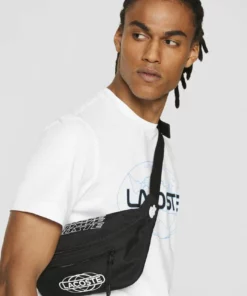 Lacoste UNISEX EXCLUSIVE - Sac Banane - Noir Blanc