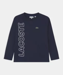Lacoste TEE TURTLE NECK SIDE LOGO - T-shirt à Manches Longues - Marine