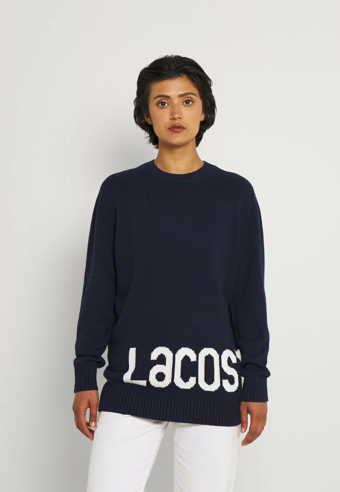 Lacoste Pullover - Navy Blue/flour 1 Lacoste Pullover - Navy Blue/flour