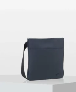 Lacoste FLAT CROSSOVER BAG - Sac Bandoulière - Dark Blue
