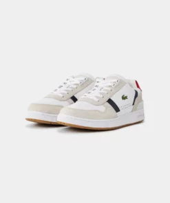 Lacoste T-CLIP 0120 2 SFA - Baskets Basses - Wht/nvy/red -Lacoste Soldes Magasin 226f8de6d8654c39b3b3c87d4f82a1b2