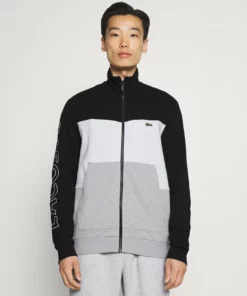 Lacoste SET - Veste De Survêtement - Argent Chine/blanc/noir -Lacoste Soldes Magasin 252827b1e4e34b2ea539d5f25a5e9e49