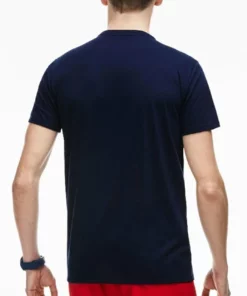 Lacoste T-shirt Basique - Marine -Lacoste Soldes Magasin 25c0456d9f2e4b4ea13e87ae552c101d