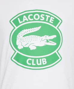 Lacoste T-shirt Imprimé - White -Lacoste Soldes Magasin 2932e3f6fb674131b48325b2d8d14405