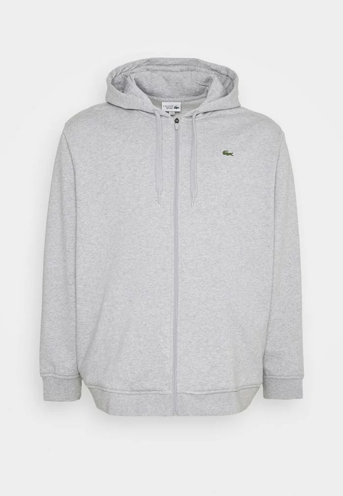 Lacoste Sweat à Capuche Zippé - Argent Chine 1 Lacoste Sweat à Capuche Zippé - Argent Chine