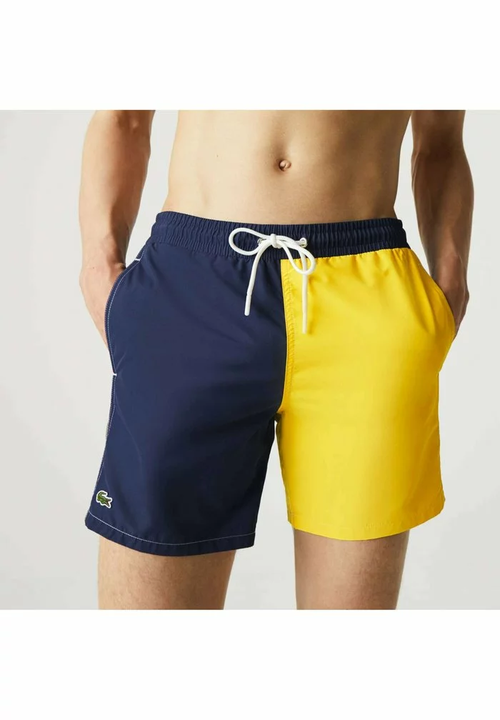Lacoste BAIN HOMME - Short De Bain - Bleu / Vert Kaki / Jaune 4 Lacoste BAIN HOMME - Short De Bain - Bleu / Vert Kaki / Jaune – Image 4