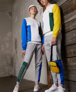 Lacoste UNISEX - Sweatshirt - White/blue Royal/broom/green