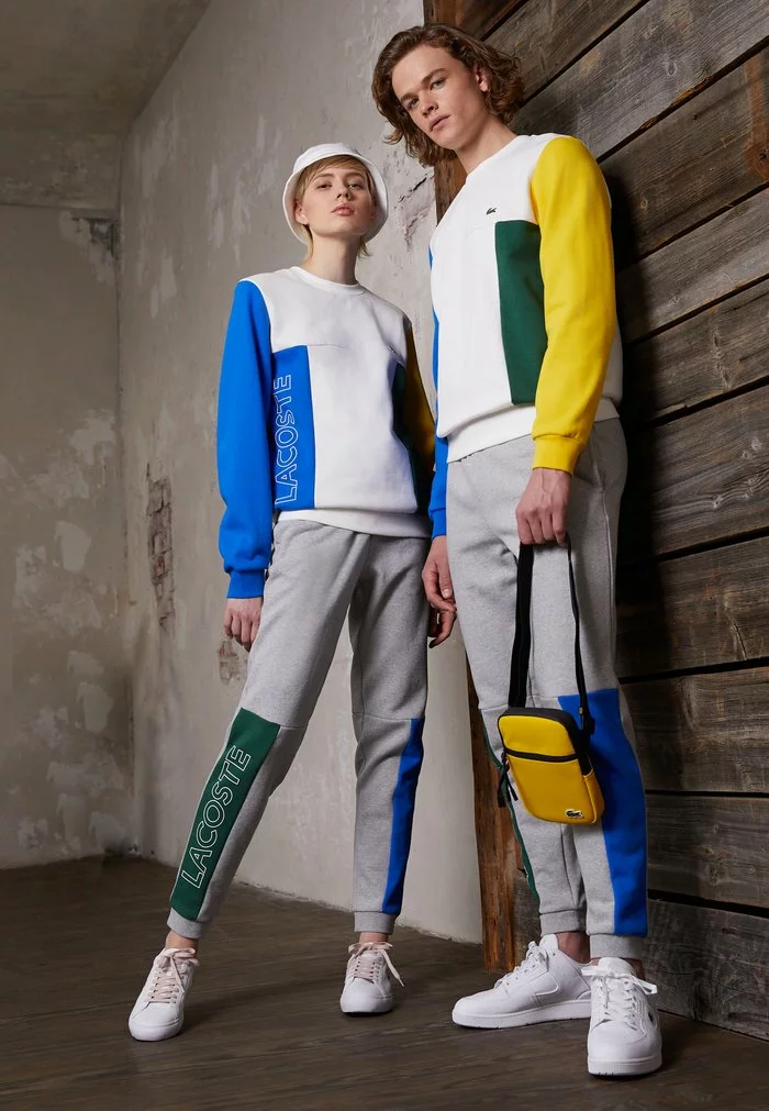 Lacoste UNISEX - Sweatshirt - White/blue Royal/broom/green 1 Lacoste UNISEX - Sweatshirt - White/blue Royal/broom/green