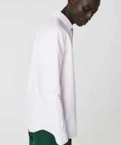 Lacoste LANGE MOUW - Chemise - Blanc/rose Pale -Lacoste Soldes Magasin 2c1c12cc1f4b49cfae8064bab1f02156