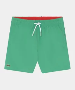 Lacoste Short De Bain - Clover Green/fireman
