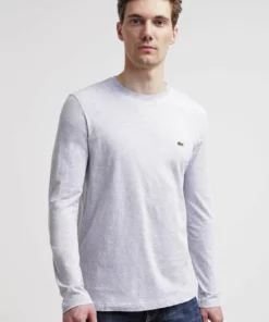 Lacoste T-shirt à Manches Longues - Silver Chine