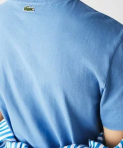 Lacoste T-shirt Imprimé - Bleu -Lacoste Soldes Magasin 300f284fdfa741008c956243f0253768