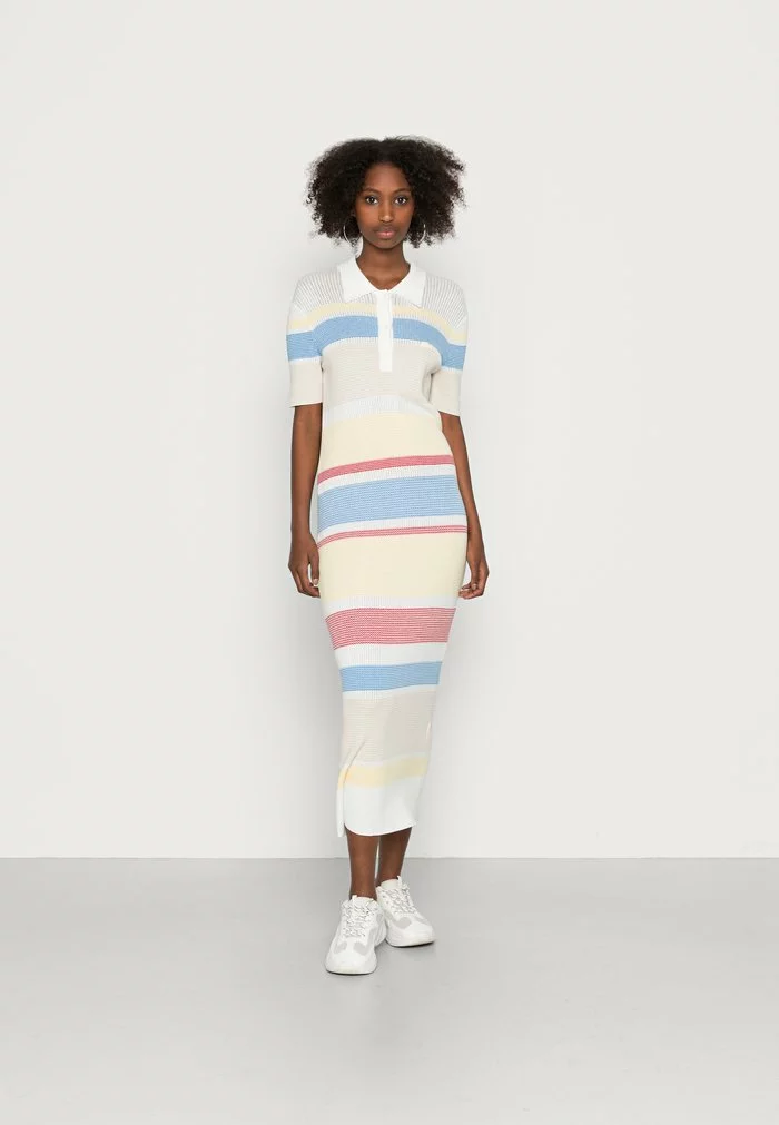 Lacoste Robe Pull - Flour/multicolored 1 Lacoste Robe Pull - Flour/multicolored