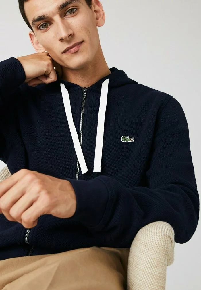 Lacoste Sweat à Capuche Zippé - Navy Blau 3 Lacoste Sweat à Capuche Zippé - Navy Blau – Image 3