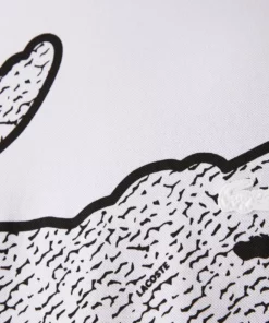 Lacoste T-shirt Imprimé - Blanc -Lacoste Soldes Magasin 32c2aca00ad8424ab7743b484e9eedd3