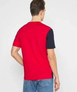 Lacoste T-shirt Imprimé - Rouge/naturel Clair/marine -Lacoste Soldes Magasin 342992f0352d4996a0922d6445821349