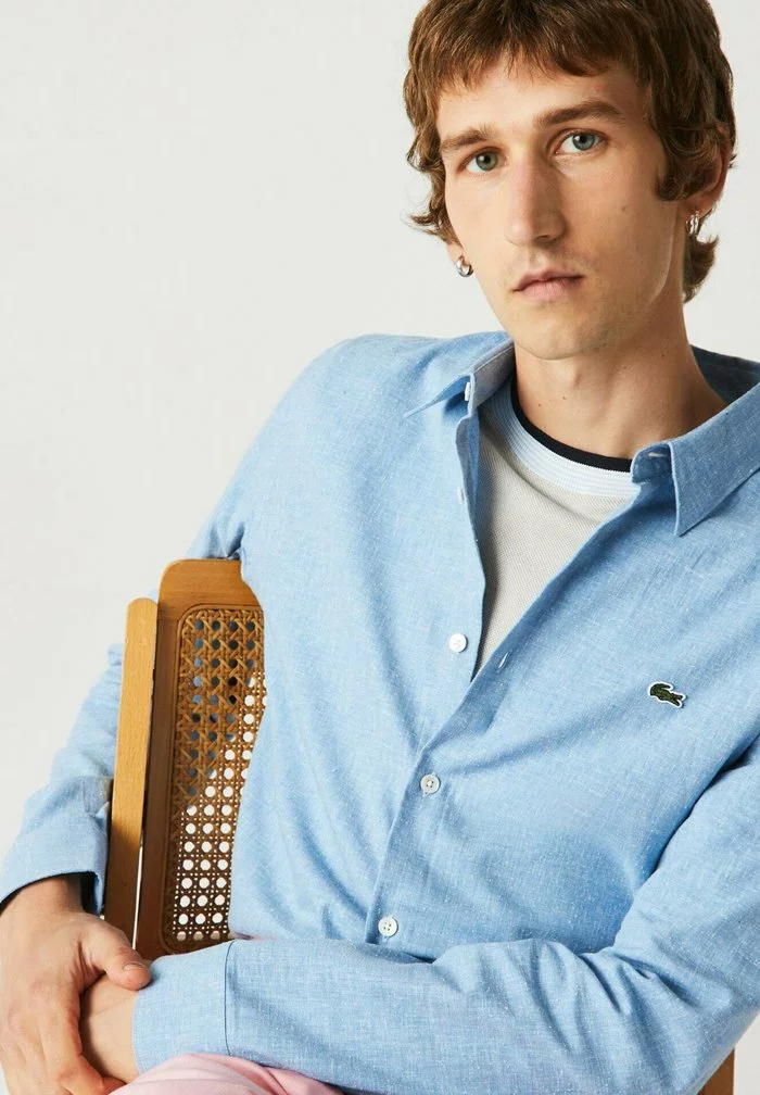 Lacoste Chemise - Bleu Blanc 5 Lacoste Chemise - Bleu Blanc – Image 5