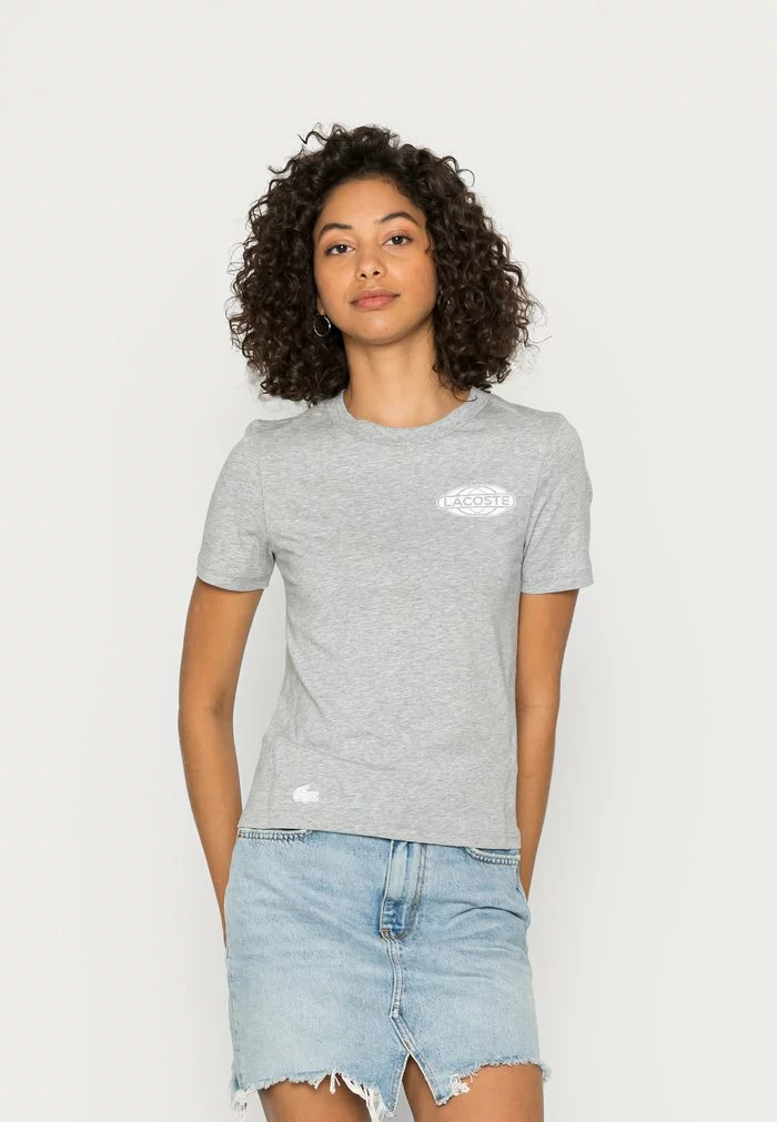 Lacoste EXCLUSIVE - T-shirt Imprimé - Silver Chine 1 Lacoste EXCLUSIVE - T-shirt Imprimé - Silver Chine