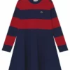 Lacoste EJ6878_0Y4 - Robe En Jersey - Bleu Marine Rouge