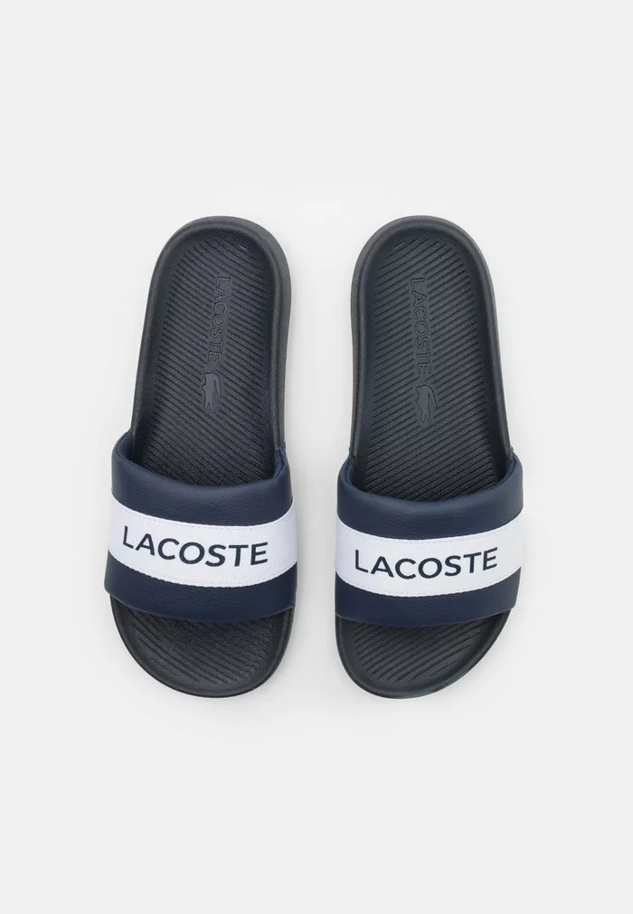Lacoste CROCO SLIDE - Mules - Navy/white 4 Lacoste CROCO SLIDE - Mules - Navy/white – Image 4