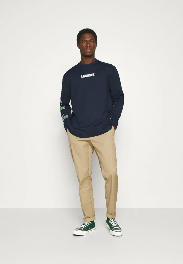 Lacoste T-shirt à Manches Longues - Marine 2 Lacoste T-shirt à Manches Longues - Marine – Image 2