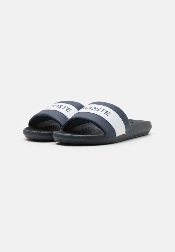 Lacoste CROCO SLIDE - Mules - Navy/white 2 Lacoste CROCO SLIDE - Mules - Navy/white – Image 2