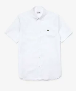 Lacoste CH2944 - Chemise Manches Courtes Homme - Chemise - Weiß -Lacoste Soldes Magasin 3ba349c8bf374a67a88551ccf6859858