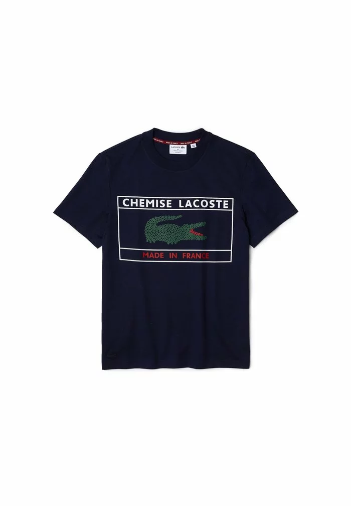 Lacoste HEREN - T-shirt Imprimé - Bleu Marine 5 Lacoste HEREN - T-shirt Imprimé - Bleu Marine – Image 5
