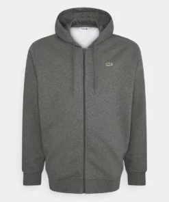 Lacoste Sweat à Capuche Zippé - Argent Chine/elephant
