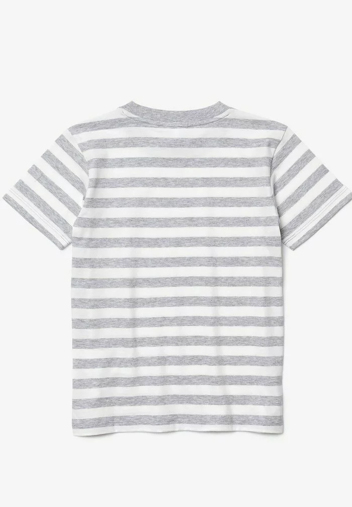 Lacoste TEE TURTLE NECK - T-shirt Imprimé - Gris Chine / Blanc 2 Lacoste TEE TURTLE NECK - T-shirt Imprimé - Gris Chine / Blanc – Image 2