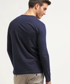 Lacoste T-shirt à Manches Longues - Navy Blue -Lacoste Soldes Magasin 40f801ff5dfe4864a7db8d7a1f378559