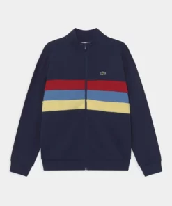 Lacoste Sweat à Capuche Zippé - Marine