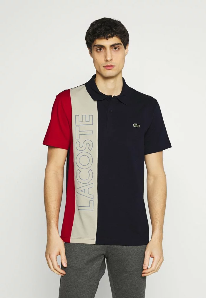 Lacoste Polo - Marine/naturel Clair/rouge 1 Lacoste Polo - Marine/naturel Clair/rouge