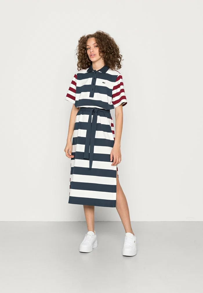 Lacoste Robe En Jersey - Mynah/flour Pinot 1 Lacoste Robe En Jersey - Mynah/flour Pinot