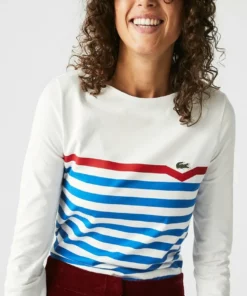 Lacoste T-shirt à Manches Longues - Blanc / Bleu / Rouge 9 Lacoste T-shirt à Manches Longues - Blanc / Bleu / Rouge -Lacoste Soldes Magasin 4501b922472d49fdb65f766860fca2f1