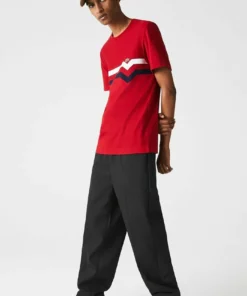 Lacoste T-shirt Imprimé - Rouge / Blanc / Bleu Marine