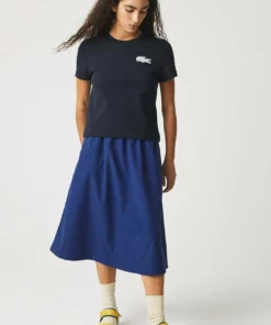 Lacoste DAMES - T-shirt Imprimé - Bleu Marine